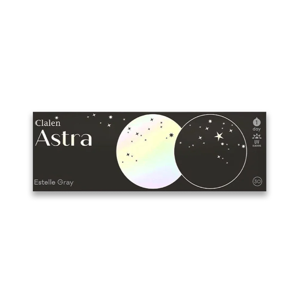 Clalen Astra Estelle Gray Daily Colored Contact Lenses (30p) - Image 3