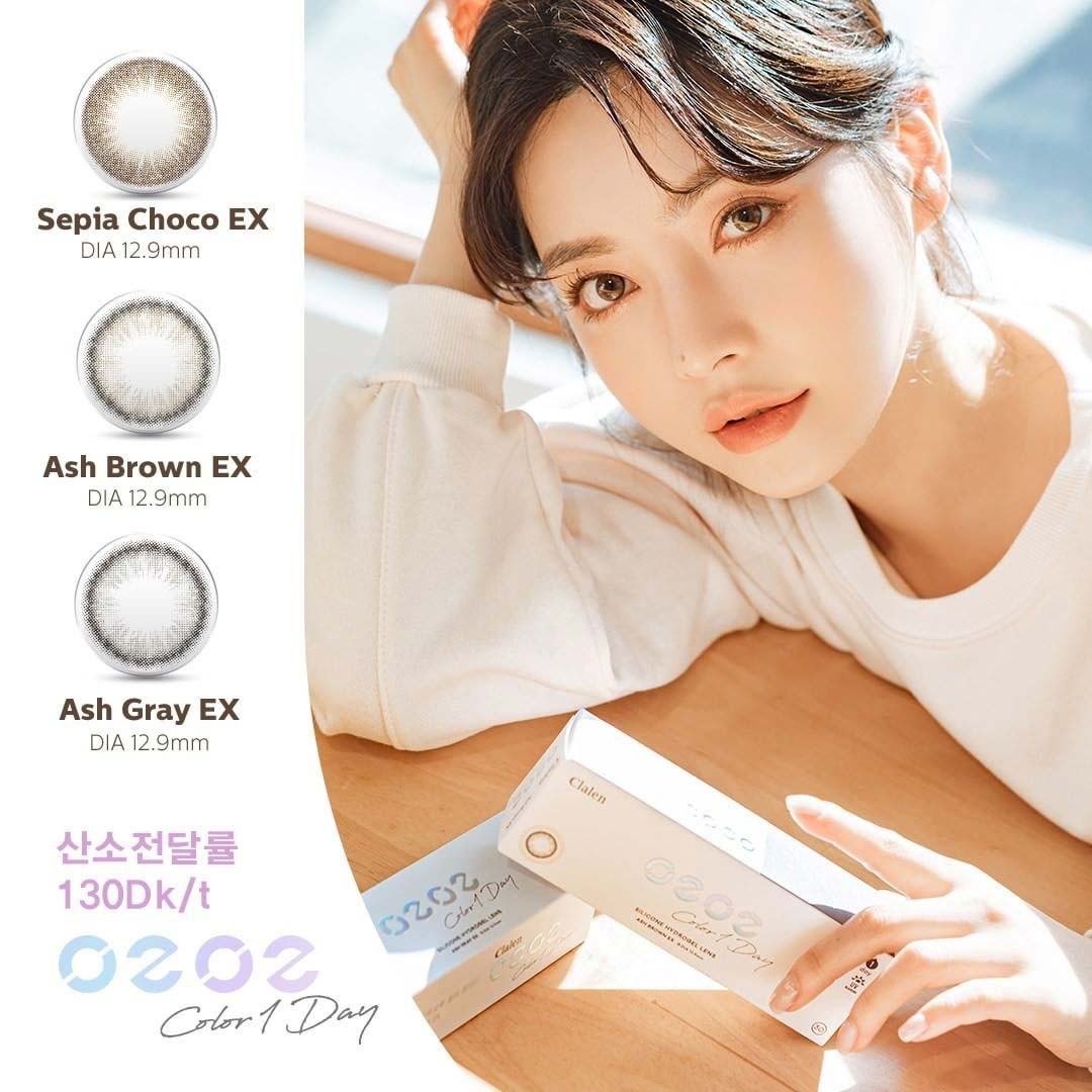 Clalen O2O2 Color 1-Day Toric Sepia Choco EX (30 Pack) - Image 4