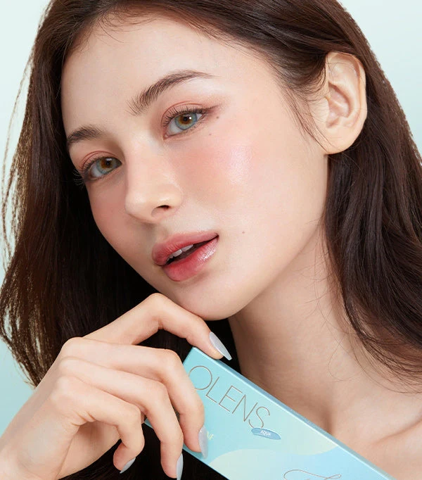 Olens Daily Colored Contacts French Shine Aqua (10p) - Image 4
